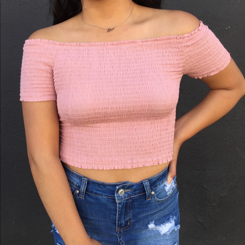 Smocked crop top
